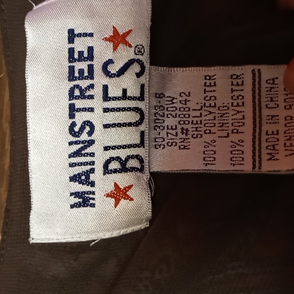 Mainstreet Blues Paisley Patterned Polyester Size 20W Blouse - Picture 4 of 4